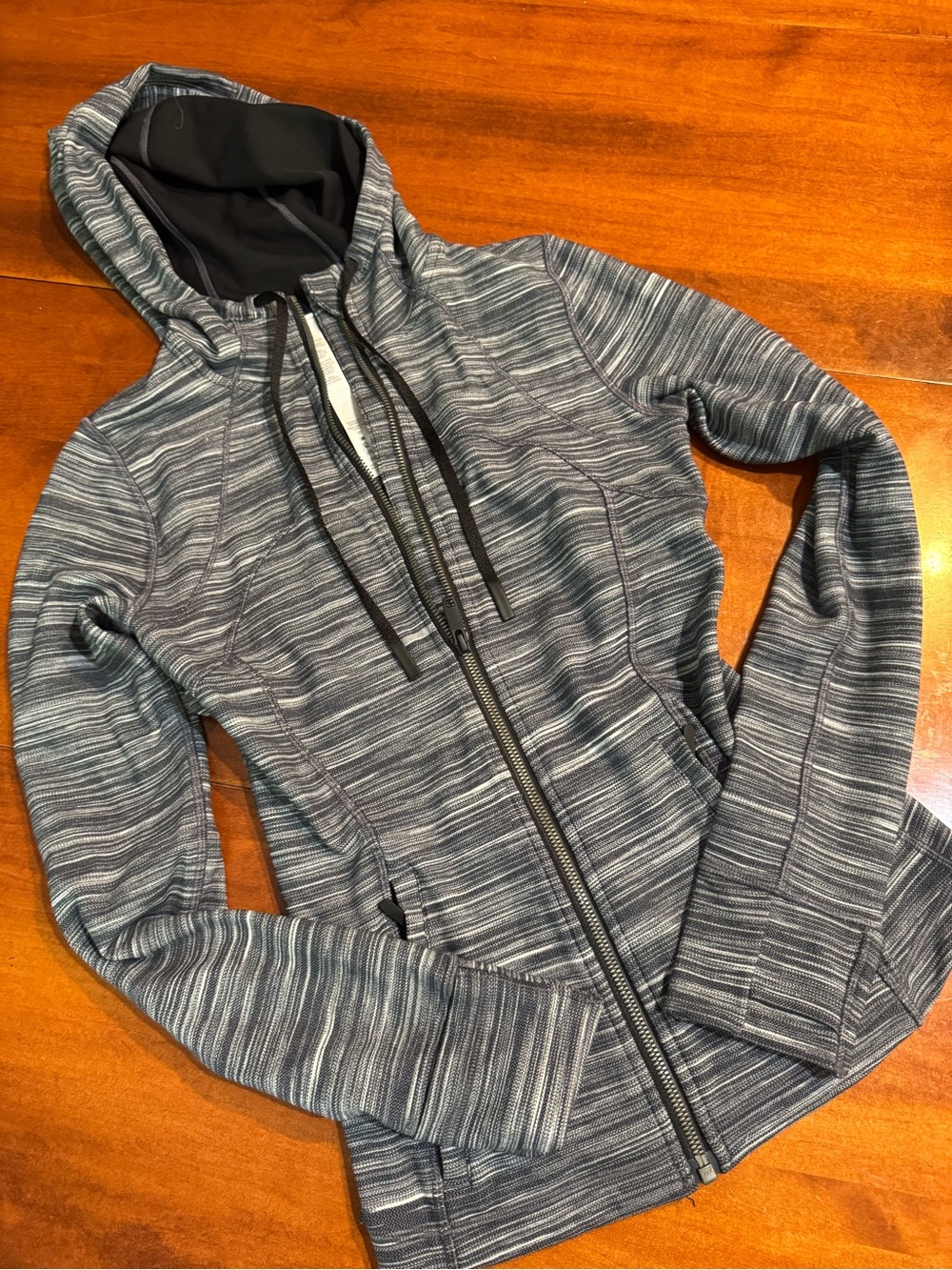 lululemon athletica size 6 Hooded Zip Jacket in Heathered Gray
